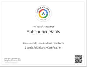 Verified skill in Google Display Ads campaign management. for best digital marketer in palakkad