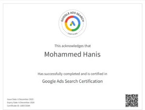 Search Ads certification for the best marketer in Palakkad.